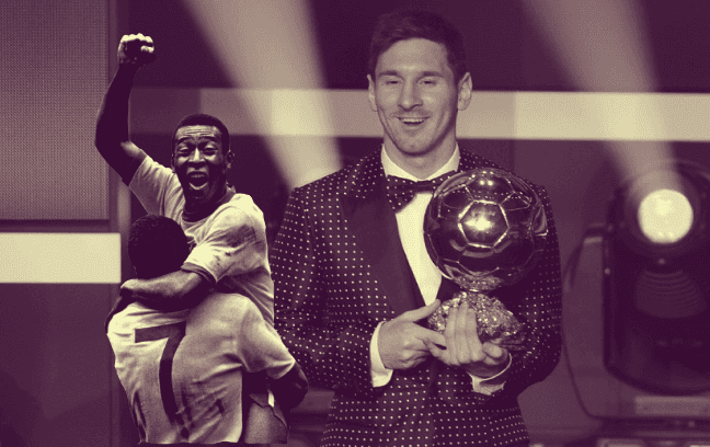 Messi & Pelé’s Ballons d’Or at the SBC Summit Lisbon