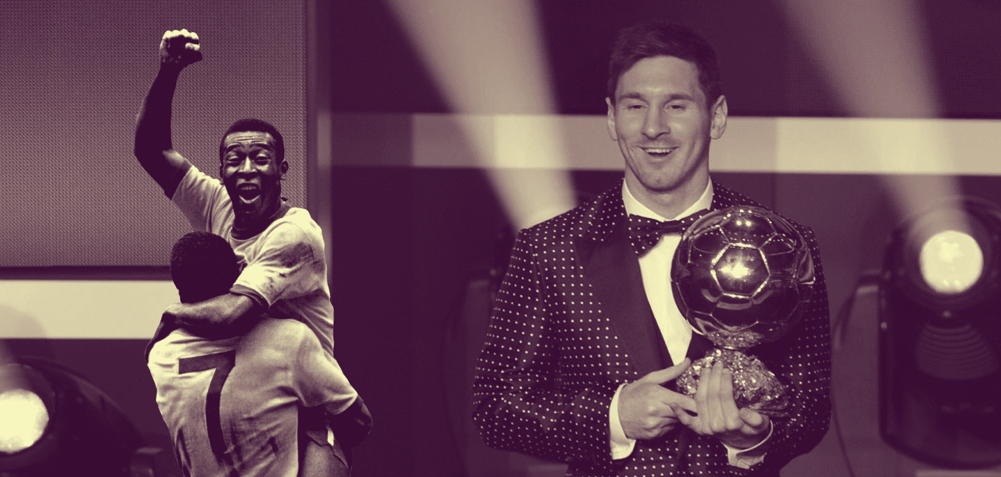 Messi & Pelé’s Ballons d’Or at the SBC Summit Lisbon